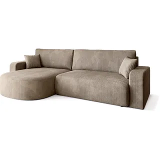 Bromarkt Ecksofa, Beige, Textil, 3-Sitzer, L-Form, 275x170 cm, Wohnzimmer, Sofas & Couches, Wohnlandschaften, Ecksofas