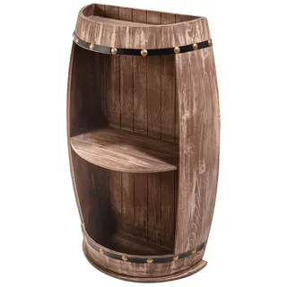 riess-ambiente Weinregal BODEGA 79cm natur, Einzelartikel 1-tlg., Holz · Flaschenregal · Shabby Chic · Weinfass · Pinie braun