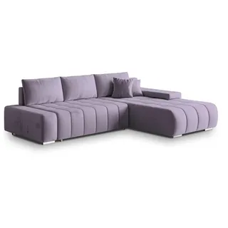 masseno Ecksofa mit Schlaffunktion Alese ¦ lila/violett ¦ Maße (cm): B: 265 H: 85