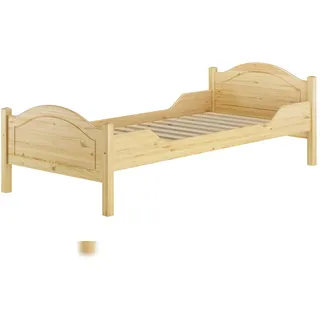 Erst-Holz Überlanges Einzelbett 100x220 Kiefer Massivholz Landhausstil V-60.30-10-220Rollrost inkl.