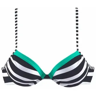 KangaROOS Push-Up-Bikini-Top Damen schwarz-weiß Gr.40 Cup B