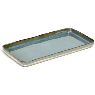 SERAX Teller GROß RECHTECKIG 37,3X18 H2,4 cm Rauchblau