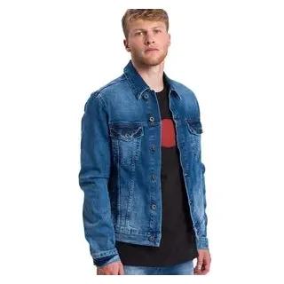 Cross Jeans Herren Jeansjacke Regular Fit Blau M