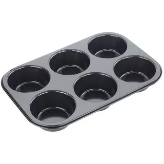 Tala Performance 6er Muffinform - Jumbo Muffinbackform aus Karbonstahl | Große Backform für Cupcakes, Antihaftbeschichtung ohne BPA & PTFE, Ofenfest bis 240 °C, Maße 32,8 x 22,4 x 4,16 cm