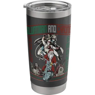 Kevin Smith Jay & Silent Bob Weihnachtsmann Holy Smokes Biker-Weihnachtsmann Doppelwandiger Edelstahl-Thermobecher