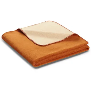 Biederlack Melange Doubleface Kuscheldecke 150 x 200 cm Gelb/Beige
