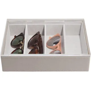 Stackers Taupe Klassich Schmuckschatulle für Schmuckkästchen Brillen/Accessoires mit Acryldeckel