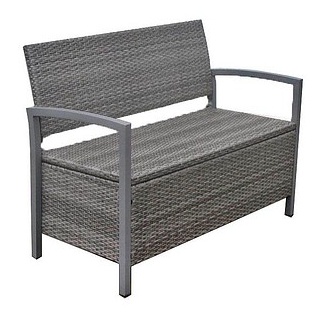 Garden Pleasure Gartenbank Ferrara 970303 dunkelgrau Kunststoff 117,0 cm