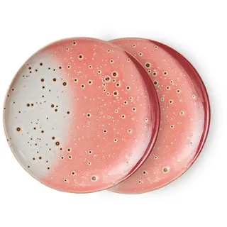 HKliving - 70's Teller Ø 17,5 cm, lychee (2er-Set)