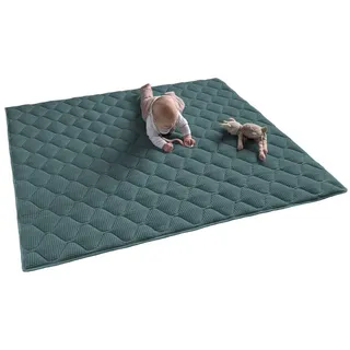SanoSoft Sanosoft® Krabbeldecke rutsch- & wasserfest Petrol 120x120cm aus Deutschland, - Petrol