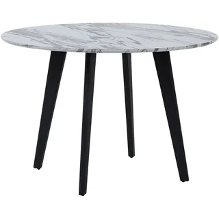 Beliani Mosby Ø 110 cm grau/weiß/schwarz