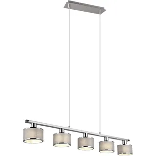 Trio Kaprun 5-flg. E14 92 cm grau Stoff