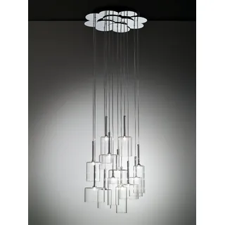 Dekorative Glas-Hängeleuchte Spillray 12 Axo Light - Kristall