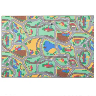 Snapstyle Kinder Spiel Strassenteppich Kinderteppich 200 x 200 cm Mehrfarbig