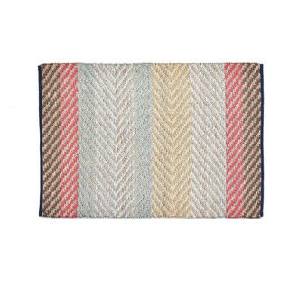 Tom Tailor Teppich  Smooth Comfort Stripe , beige , Jute , Maße (cm): B: 65 H: 0,7