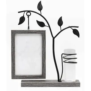 Bilderrahmen, Family Frame 4x6 Vertikale Metallbaum-Schreibtisch-Fotorahmen Mit Glas(D)