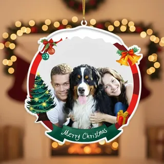 Personalisierte Weihnachtskugel 9cm mit Foto, Groß Christbaumkugel zum Basteln und Dekorieren, Individueller Weihnachtsschmuck mit Bild als Festliche Deko