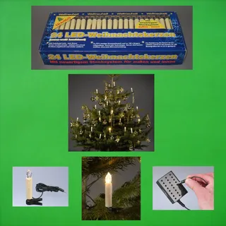2x LED Weihnachtslichterkette Aussen Lichterkette Baumkerzen Stecksystem Trango
