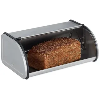 Relaxdays Brotkasten silber, 1 St.
