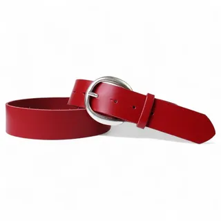 FRONHOFER Hüftgürtel Damen Rindleder (1-St) sportlich, für Jeans & Taille rot Körperumfang 90 cm / Gesamtlänge 105 cm