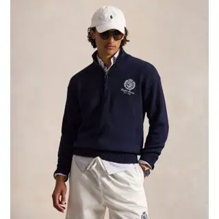 Polo Ralph Lauren für Herren. 710B18061001 Relaxed Fit Pullover aus Baumwolle in Marineblau (L), Lässig, Langarm