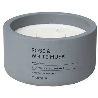 blomus Duftkerze FRAGA Duftkerze flintstone Rose & White Musk 13 cm grau