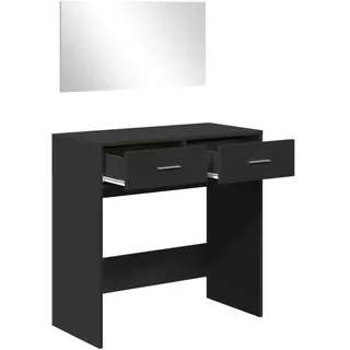 vidaXL Schminktisch mit Spiegel Schwarz 80x39x80 cm