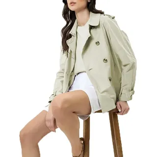Herrlicher Trenchcoat Juliana Jacket Trench Jacke mit Reverskragen, Zweireihig mit Knöpfen beige S