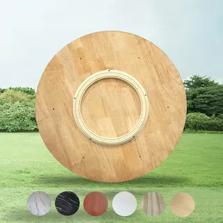Holz Drehteller Servierplatte - Großer Drehscheibe 50 60 80 100 Cm Rund Esstisch Drehteller 360° Drehtablett, Zum Teilen Aller Speisen, Für Hotel Hochzeit Küche Tische Drehscheibe ( Color : Wood , Siz