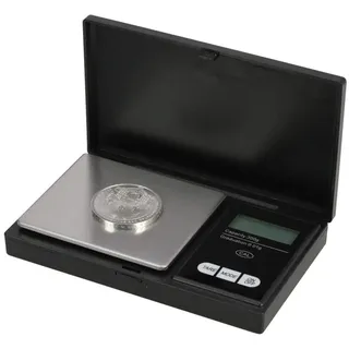 SAFE Schwäbische Albumfab Präzisionswaage: 1/100 gr, 300g Max | Digitalwaage bis 500 g mit 0,01-g-Genauigkeit, Tara-Funktion, LED-Display und Edelstahlauflage.