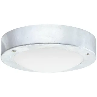 EGLO VENTO 1 LED GX53 Außen-Wand- / Deckenleuchte Glas, Stahl Ø185mm 3,7W Feuerverzinkt Weiß