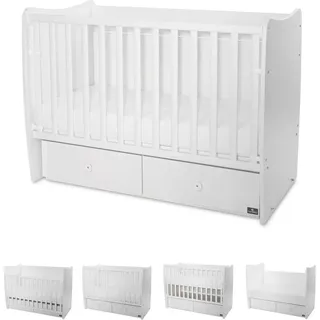 Lorelli Babybett MATRIX NEW 120 x 60 cm, 2 Ebenen, 2 Schubladen weiß