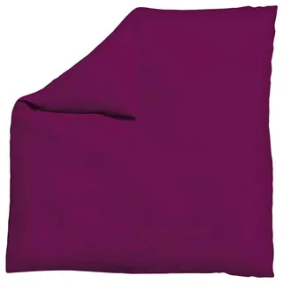 Schlafgut Bettdeckenbezug Woven Satin, Violett, Textil, Uni, 200x200 cm, Textiles Vertrauen - Oeko-Tex®, AZO-frei, Bsci, Oeko-Tex® Standard 100, bügelleicht, schadstoffgeprüft, weiche und anschmiegsame Oberfläche, dicht gewebtes Garn, pflegeleicht, atmungsaktiv, Schlaftextilien, Bettwäsche, Bettwäsche, Makosatin-Bettwäsche