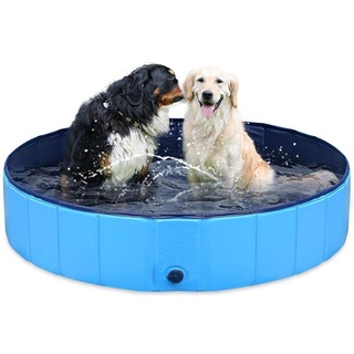 Framepools Schwimmbecken Faltbarer Hund Planschbecken Swimmingpool Kinderpool Hundebadewanne Doggy Pool 80cm