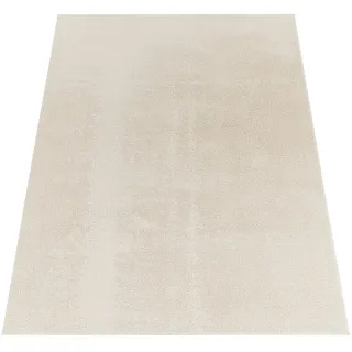 KADIMA DESIGN Teppich Kurzflor waschbar Unifarben Wohnzimmer schmutzabweisend Creme Rechteckig 200x280 | 100% Polyester | Florhöhe: 10 mm | pflegeleicht