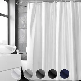 Duschvorhang Anti-Schimmel PVC 180x180 cm Waschbar Wasserabweisend