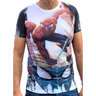 Spiderman Print-Shirt SPIDERMAN T-Shirt weiß Erwachsene + Jugendliche Slimfit S M L XL XXL XL