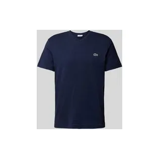 T-Shirt mit Label-Stitching Modell 'Basic', Marine, $listsize[$i].replace('"','"')