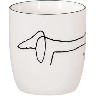 tea4chill Könitz Teebecher Picasso - Le Chien (Hund). Teetasse 230ml, Basic Bone China Porzellan