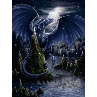 Ravensburger Erwachsenenpuzzle 1500 Teile - Der Schwarzblaue Drache