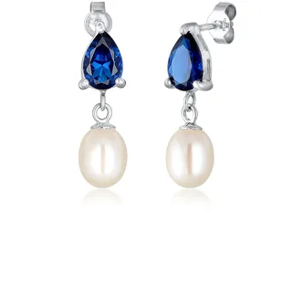 Elli Ohrhänger Tropfen blau 925 Sterling Silber