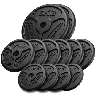 Marbo Sport Slim Guss Hantelscheiben-Set Hantelscheibe 30 kg schwarz