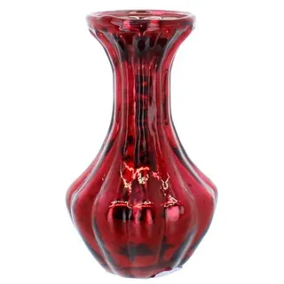 MICA Dekovase Vase Viole - bauchig/eckig - rot - ca. 6,5 x 9 cm rot