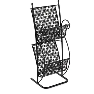 Haku-Möbel HAKU Möbel Zeitungsständer 19594 schwarz Metall, DIN A4, 1 St.
