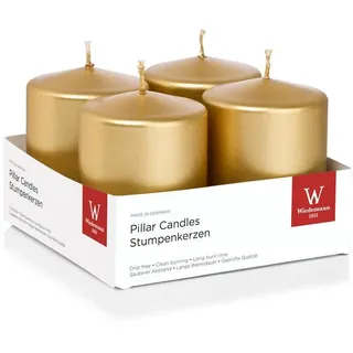 Wiedemann Kerzen Stumpenkerze 80 x 60 mm gold
