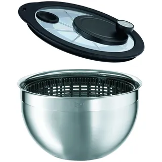 Rösle Salatschleuder mit Glasdeckel Ø 24 cm Edelstahl Silber