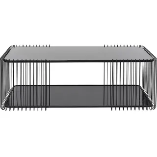 Kare Wire Double Schwarz Glas 42 x 120 x 60 cm