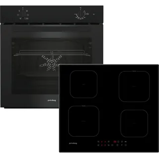 Privileg Backofen-Set BAKO 220 BLACK INDUKTION, Hydrolyse, Einfache Reinigung mit Wasserdampf mit Hydrolyse schwarz