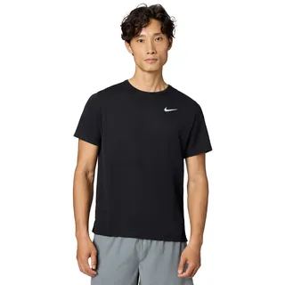 Nike Dri-FIT UV Miler kurzarm Laufshirt Herren 010 black/reflective silv XL