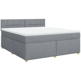vidaXL Boxspringbett 180 x 200 cm Hellgrau
